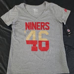 Nike NFL 49ers Women's Cotton V-neck T-Shirt
